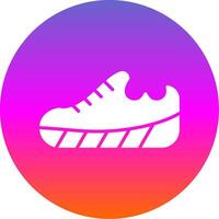 sapatos glifo gradiente círculo ícone Projeto vetor