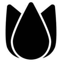 ícone de glifo de tulipa vetor