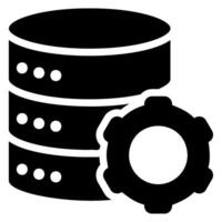 ícone de glifo de gerenciamento de dados vetor