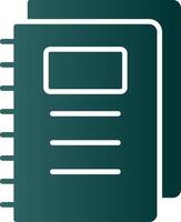 ícone de gradiente de glifo de notebook vetor