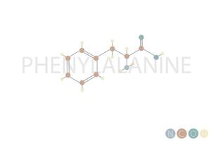 fenilalanina molecular esquelético químico Fórmula vetor