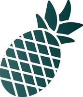 ícone de gradiente de glifo de abacaxi vetor