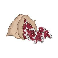 ilustração do vermelho feijões vetor