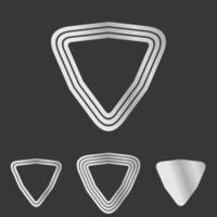 prata linha triângulo logotipo Projeto conjunto vetor