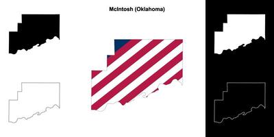 mcintosh condado, Oklahoma esboço mapa conjunto vetor