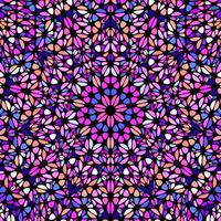 abstrato colorida geométrico radial floral mosaico fundo vetor