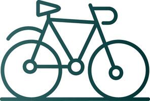 ícone de gradiente de linha de bicicleta vetor