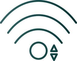 ícone de gradiente de linha wifi vetor