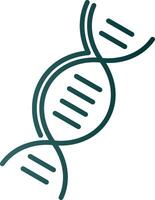 ícone de gradiente de linha de dna vetor