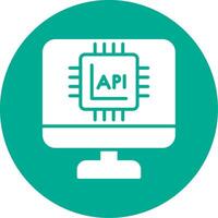 api interface multi cor círculo ícone vetor