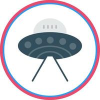 UFO plano círculo ícone vetor