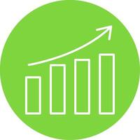 crescimento multi cor círculo ícone vetor