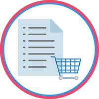 compras Lista plano círculo ícone vetor