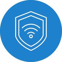 Wi-fi segurança multi cor círculo ícone vetor