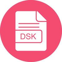 dsk Arquivo formato multi cor círculo ícone vetor