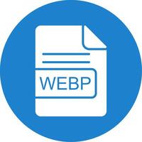 webp Arquivo formato multi cor círculo ícone vetor