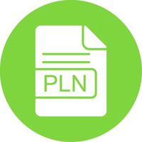 pln Arquivo formato multi cor círculo ícone vetor