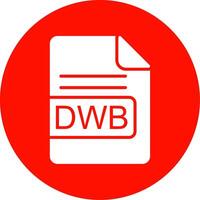 dwb Arquivo formato multi cor círculo ícone vetor