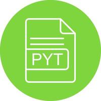 pyt Arquivo formato multi cor círculo ícone vetor