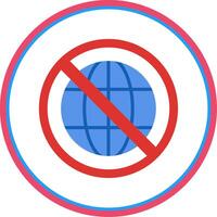Proibido placa plano círculo ícone vetor