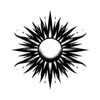 Preto e branco ilustração do a Sol vetor