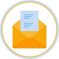 o email plano círculo ícone vetor