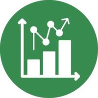 estatístico gráfico multi cor círculo ícone vetor