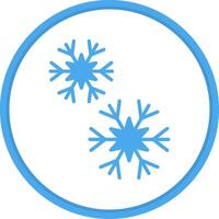 flocos de neve plano círculo ícone vetor