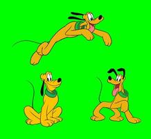 Disney animado personagem conjunto Plutão cachorro desenho animado feliz vetor