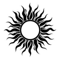 Preto e branco ilustração do a Sol vetor