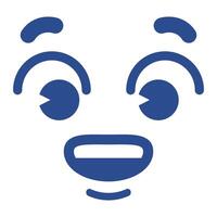 fofa feliz face emoticon dentro rabisco estilo em branco fundo vetor