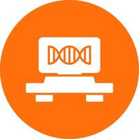 dna vertente multi cor círculo ícone vetor