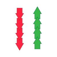 abstrato botão com verde seta avançar. conjunto seta ícone. ilustração. vetor