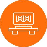 dna vertente multi cor círculo ícone vetor