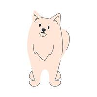 desenho animado cachorro animal fofa cachorro dachshund rabisco em branco vetor