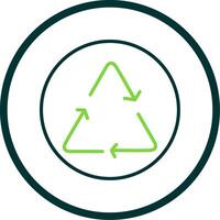 reciclar linha círculo ícone Projeto vetor