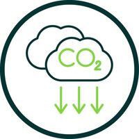 co2 linha círculo ícone Projeto vetor