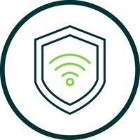 Wi-fi segurança linha círculo ícone Projeto vetor