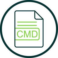 cmd Arquivo formato linha círculo ícone Projeto vetor