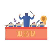 orquestra ícone clipart avatar logótipo isolado ilustração vetor