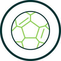 futebol linha círculo ícone Projeto vetor