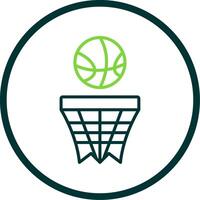 basquetebol linha círculo ícone Projeto vetor