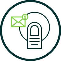 o email linha círculo ícone Projeto vetor