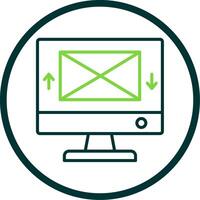 o email linha círculo ícone Projeto vetor