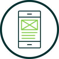 o email linha círculo ícone Projeto vetor