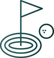 ícone de gradiente de linha de golfe vetor