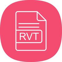 rvt Arquivo formato linha curva ícone Projeto vetor