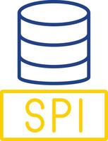 sql bases de dados linha dois cor ícone Projeto vetor