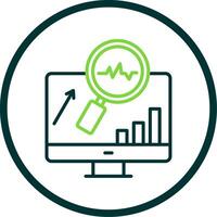 sistema monitoramento linha círculo ícone Projeto vetor