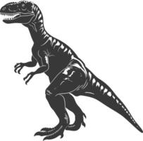 silhueta pré-histórico dinossauro animal Preto cor só vetor